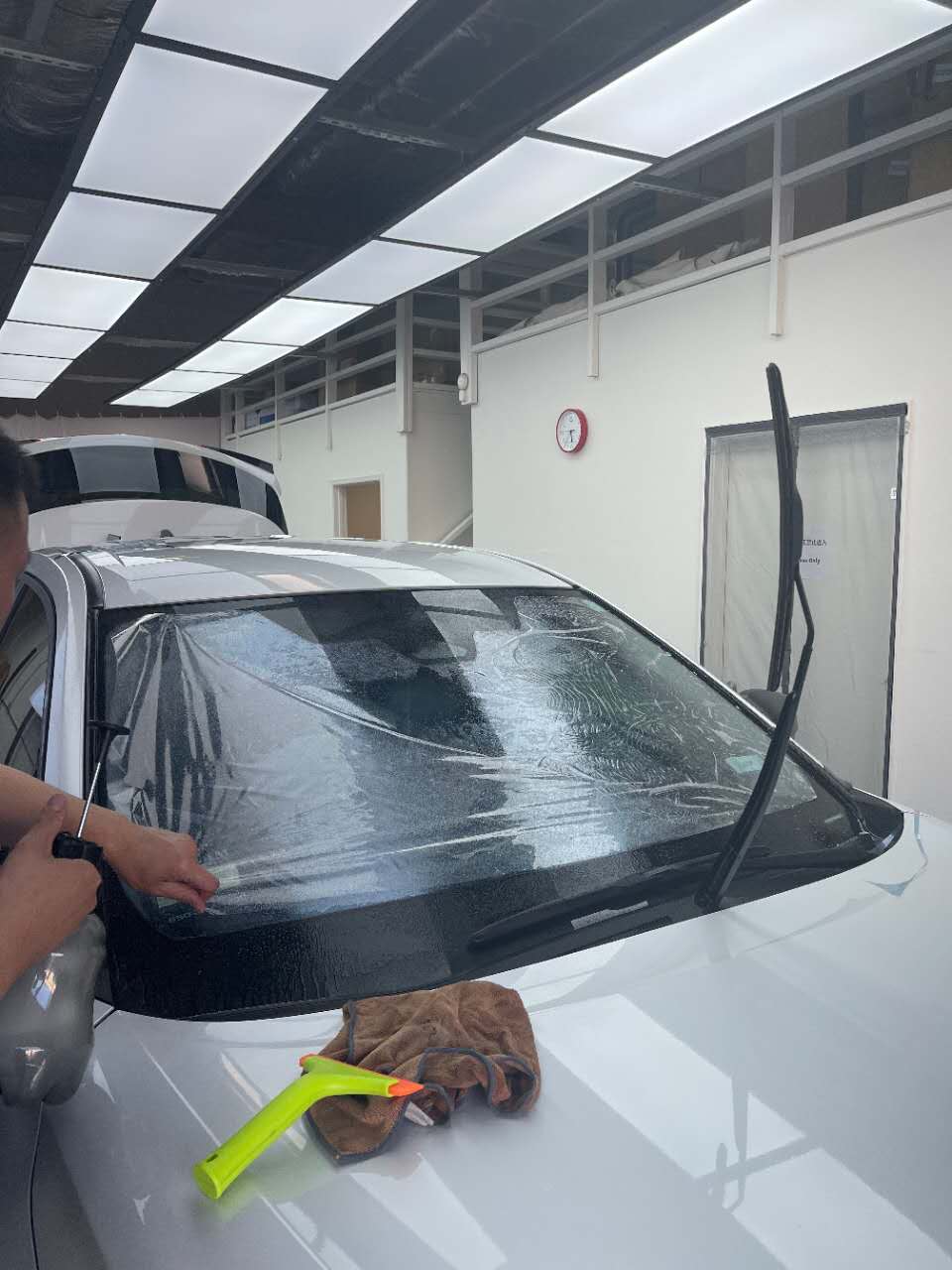 Window film installation at YG Auto Studio in Fremont, CA