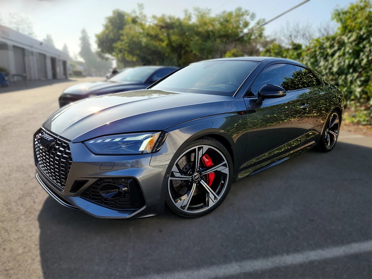 Sporty sedan with premium window tint installed